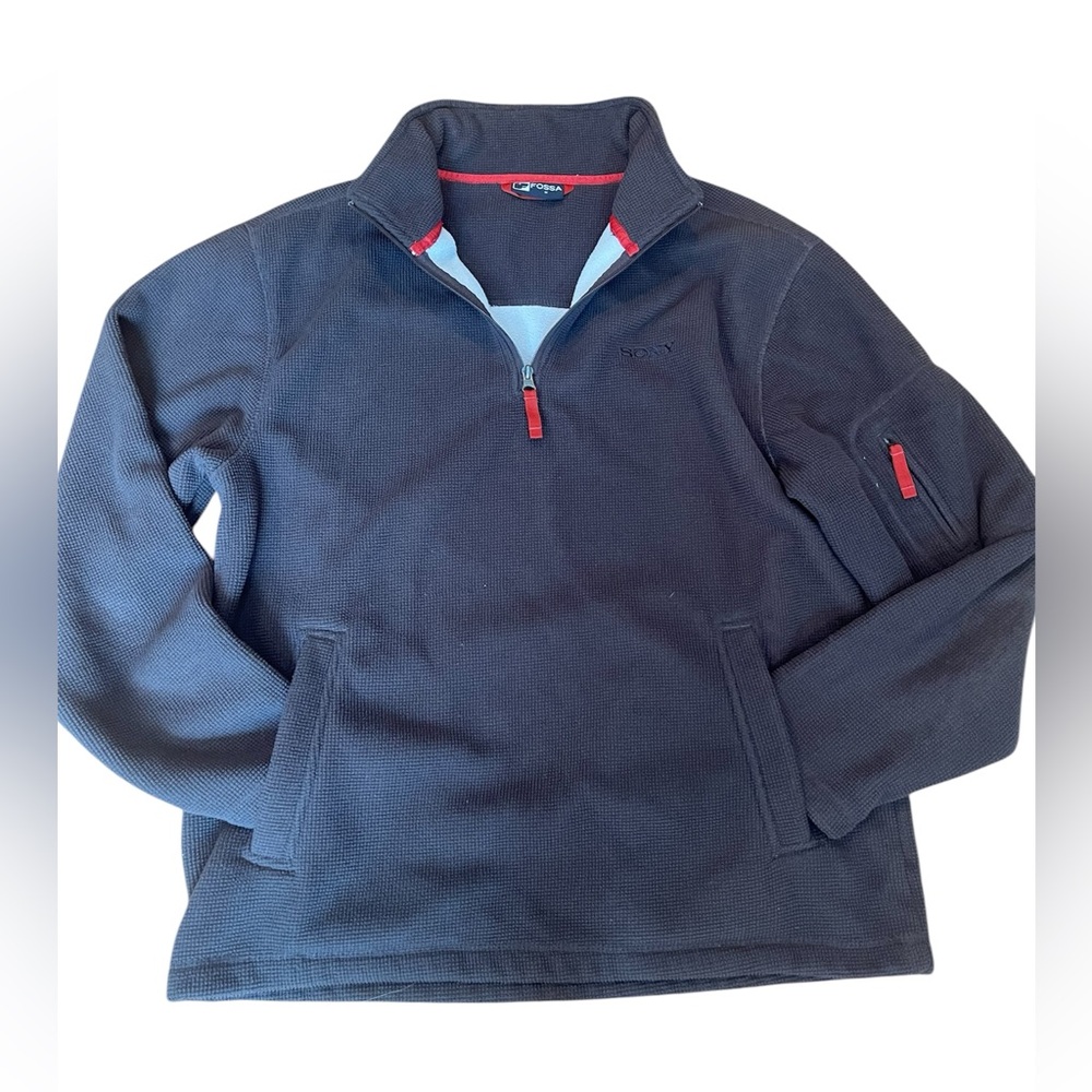 Fossa Men’s Fleece Lined Pullover Half Zip Top SZ M
